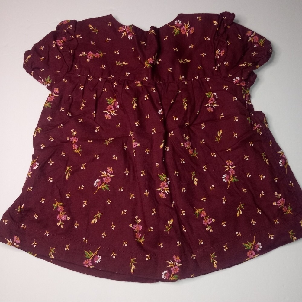 Girls Gap floral short sleeve button down shirt - Picture 13 of 14